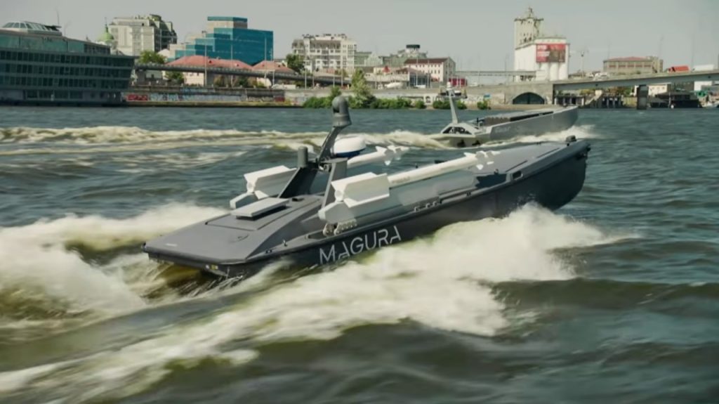 Український морський дрон Magura на Дніпрі в Києві